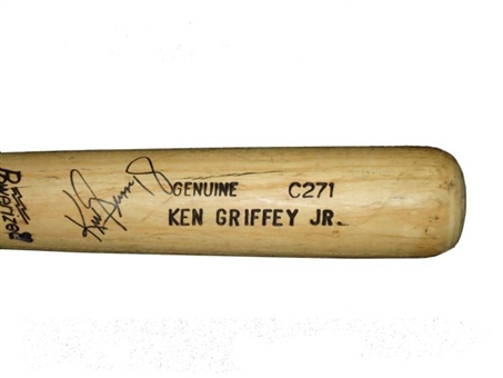 1990 Ken Griffey Jr Signed Bat